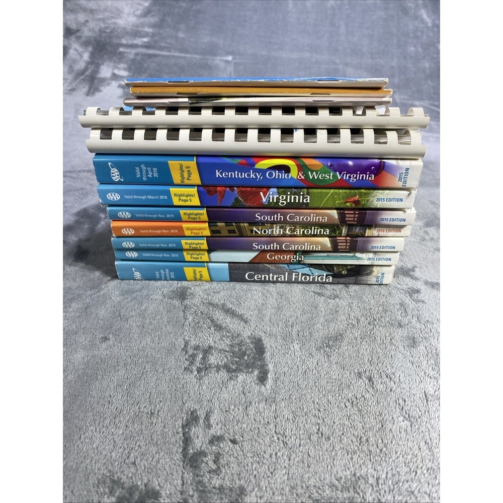 AAA Tour Book Guide Pocket Road Atlas Lot of 12‎ Travel US Trip Vacation VTG PB - Picture 11 of 14